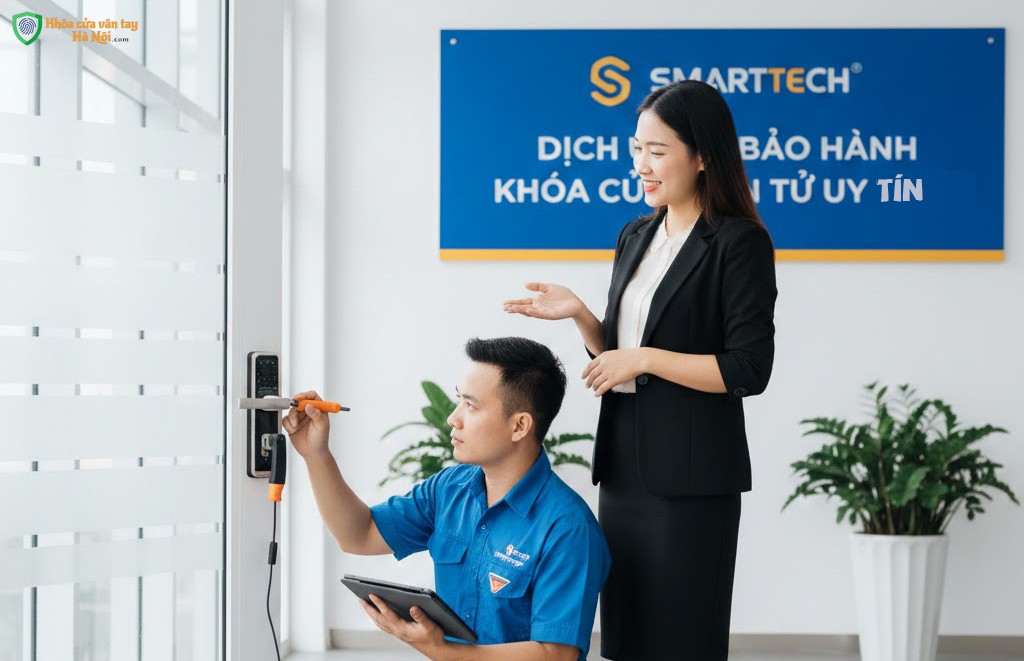 Chinh sách bảo hành khóa cửa điện tử Hà Nội